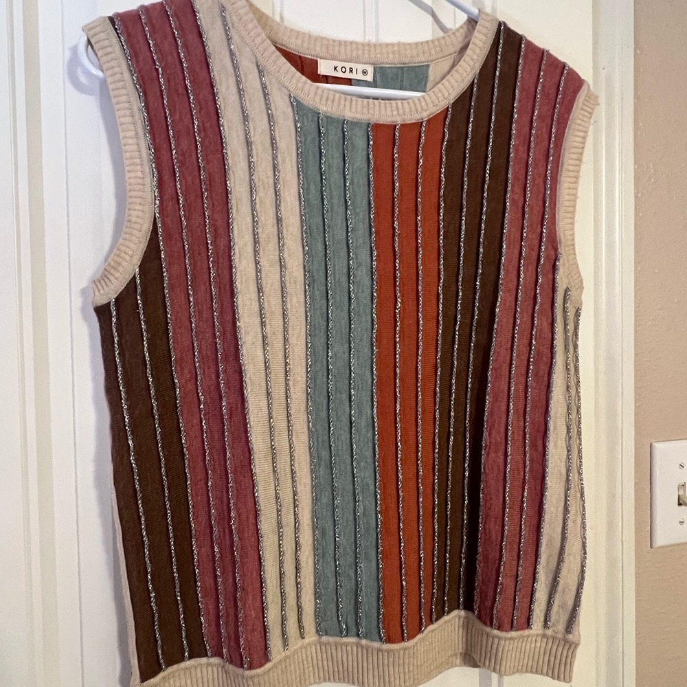 Kori Vibrant Striped Knit Top